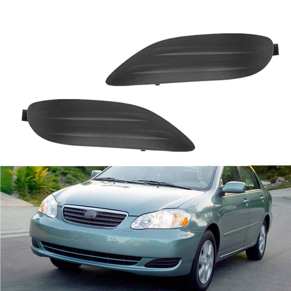 Fog Lamp Light Cover W/o Hole For 2005-2008 Toyota Corolla  Left & Right