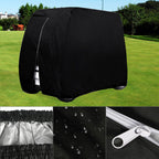 Black Waterproof Golf Cart Storage Cover 4 Passenger For  EZGO  Yamaha