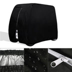 Black Waterproof Golf Cart Storage Cover 4 Passenger For  EZGO  Yamaha