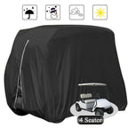 Black Waterproof Golf Cart Storage Cover 4 Passenger For  EZGO  Yamaha