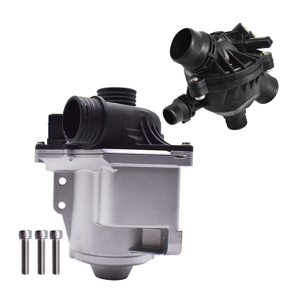 Electric Engine Water Pump W/ Thermostat For BMW 740i X3 X5 X6