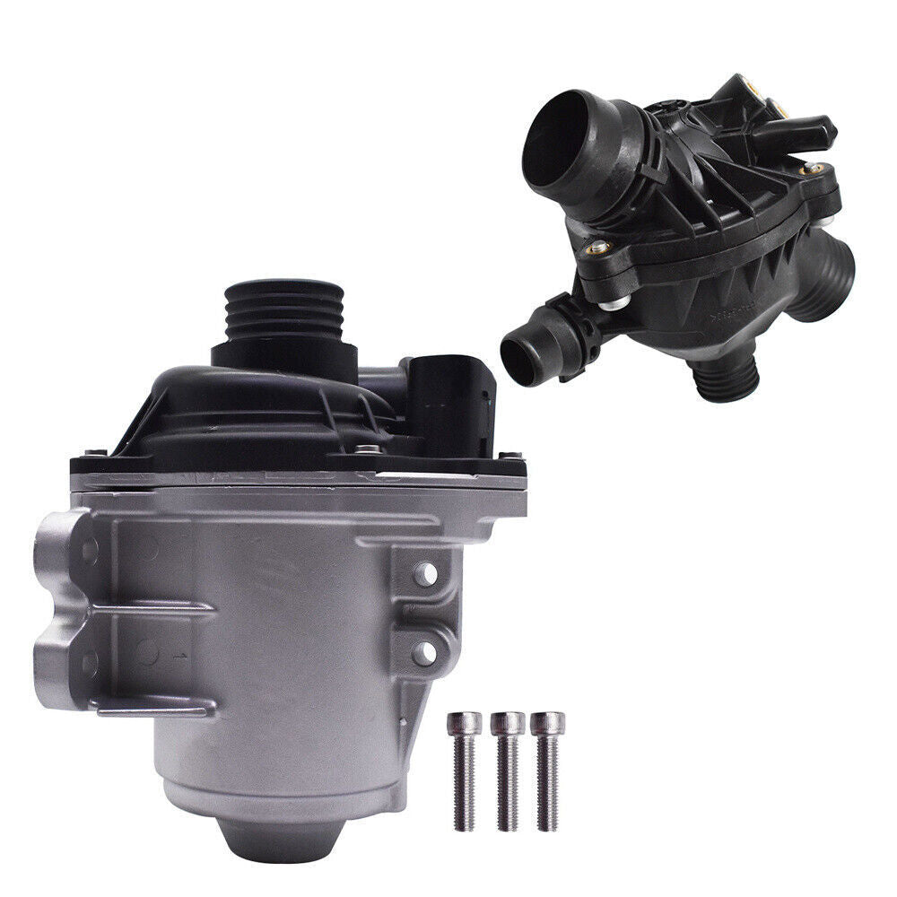 Electric Engine Water Pump W/ Thermostat For BMW 740i X3 X5 X6