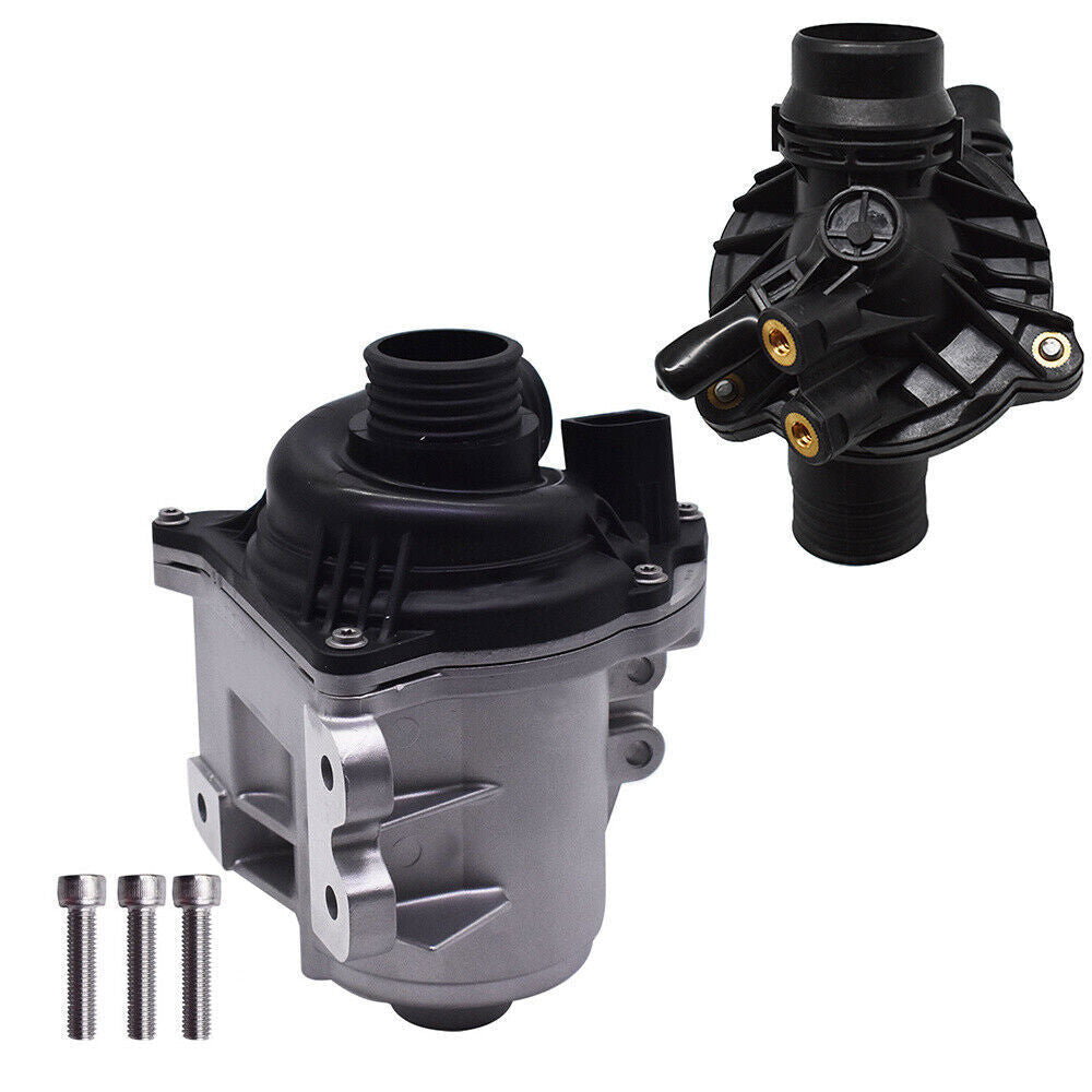 Electric Engine Water Pump W/ Thermostat For BMW 740i X3 X5 X6