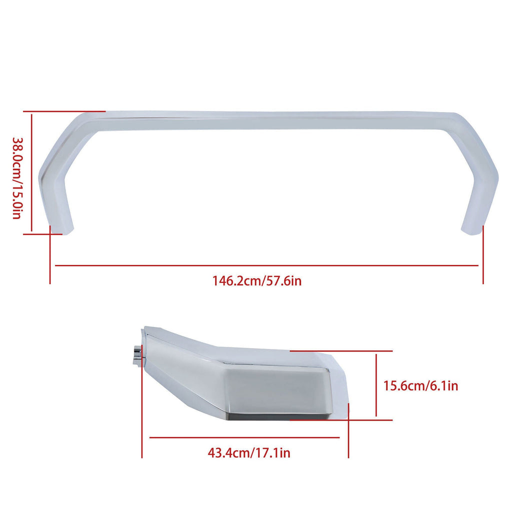 Front Bumper Grille Trim Molding Surround For 22-24 Toyota Tundra Chrome