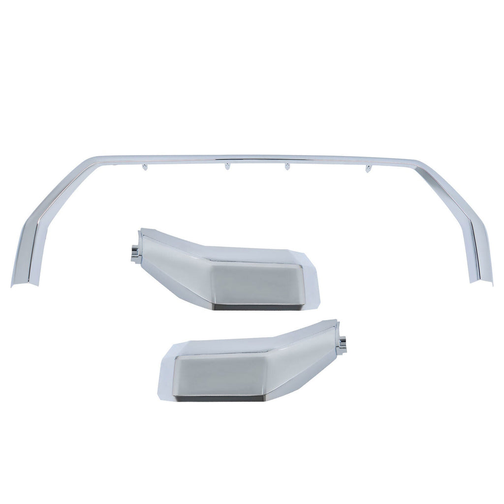 Front Bumper Grille Trim Molding Surround For 22-24 Toyota Tundra Chrome