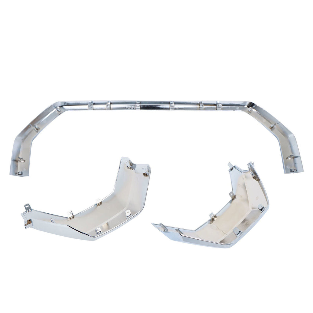 Front Bumper Grille Trim Molding Surround For 22-24 Toyota Tundra Chrome