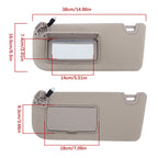 Sun Visor Left Driver Beige For 2019-24 Nissan Altima 964016CA3C W/Light