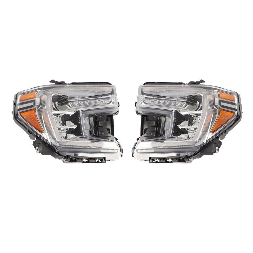 Right+Left Headlights For 2019-2021 GMC Sierra 1500  W/LED Signal Lamp