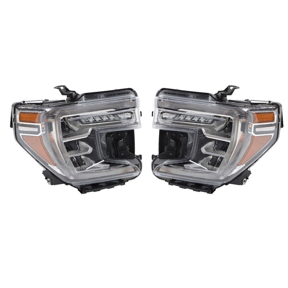 Right+Left Headlights For 2019-2021 GMC Sierra 1500  W/LED Signal Lamp