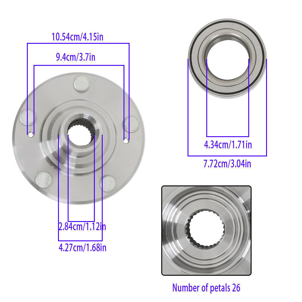 Wheel Hub Bearing Kits For 2012-2015 Honda Civic DX EX GX LX 1.8L 1.5L