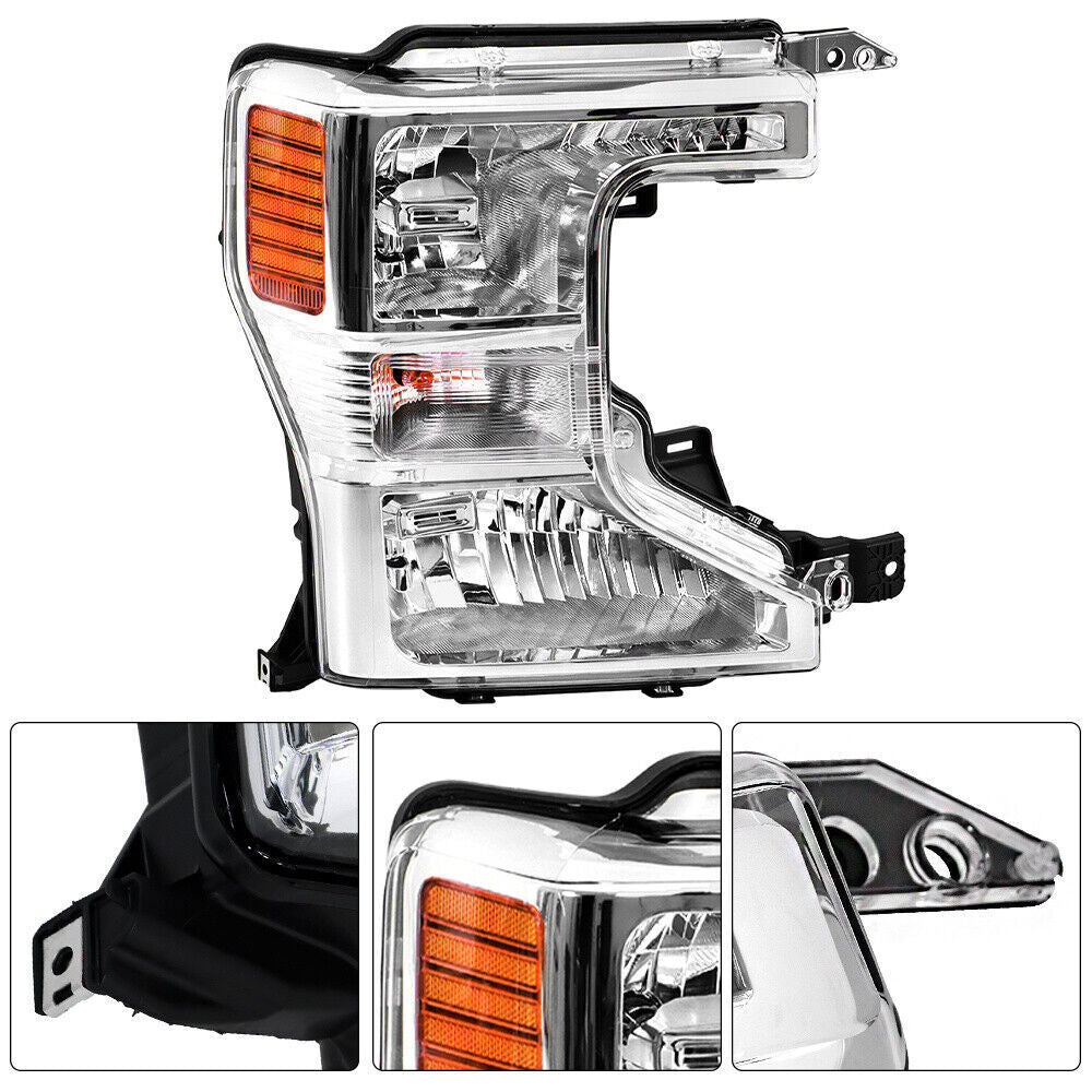 Right [Halogen] Headlights For 2020-2022 Ford F250 F350 SuperDuty Chrome