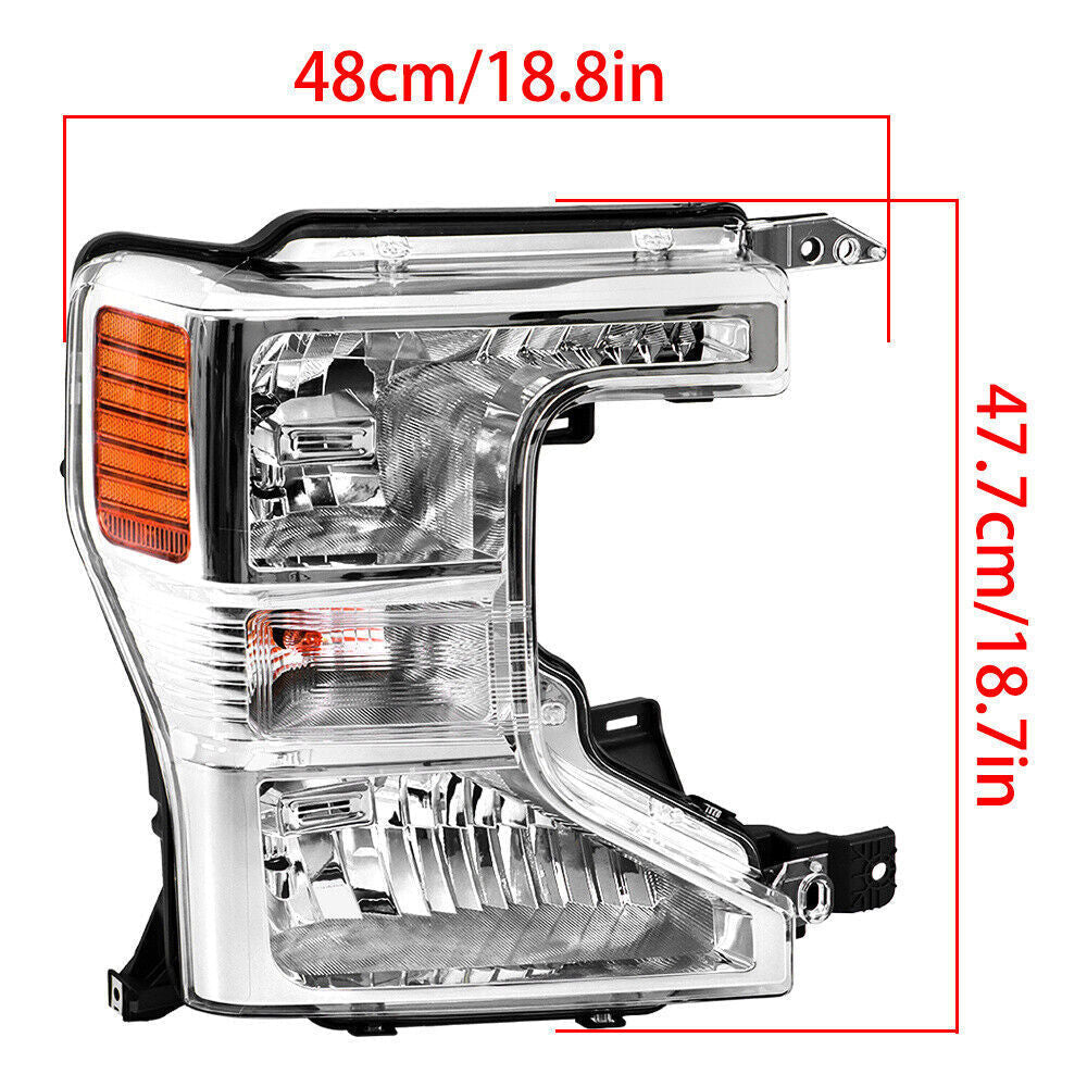 Right [Halogen] Headlights For 2020-2022 Ford F250 F350 SuperDuty Chrome