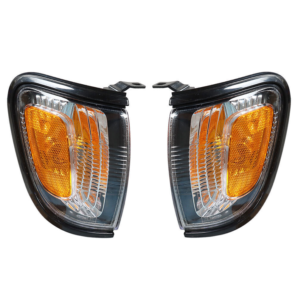 Left+Right Side Marker Corner Turn Light For 2001-04 Tacoma Black Frame