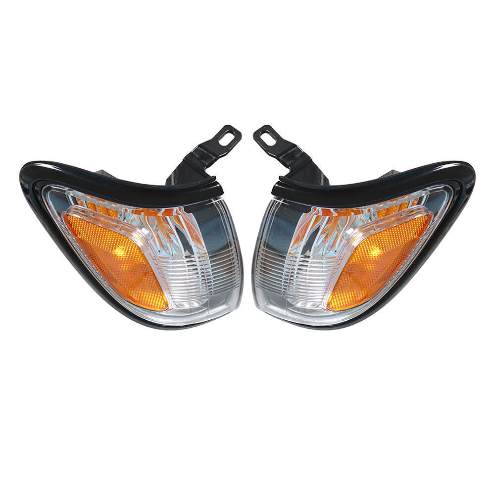 Left+Right Side Marker Corner Turn Light For 2001-04 Tacoma Black Frame