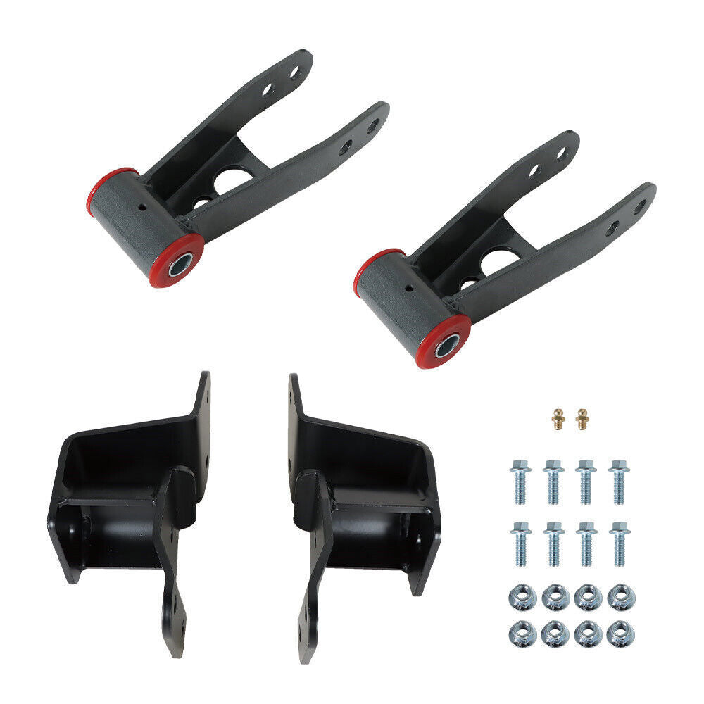 4" Lowering Parts Drop Shackles & Hangers for 1988-1998 Chevy GMC C1500