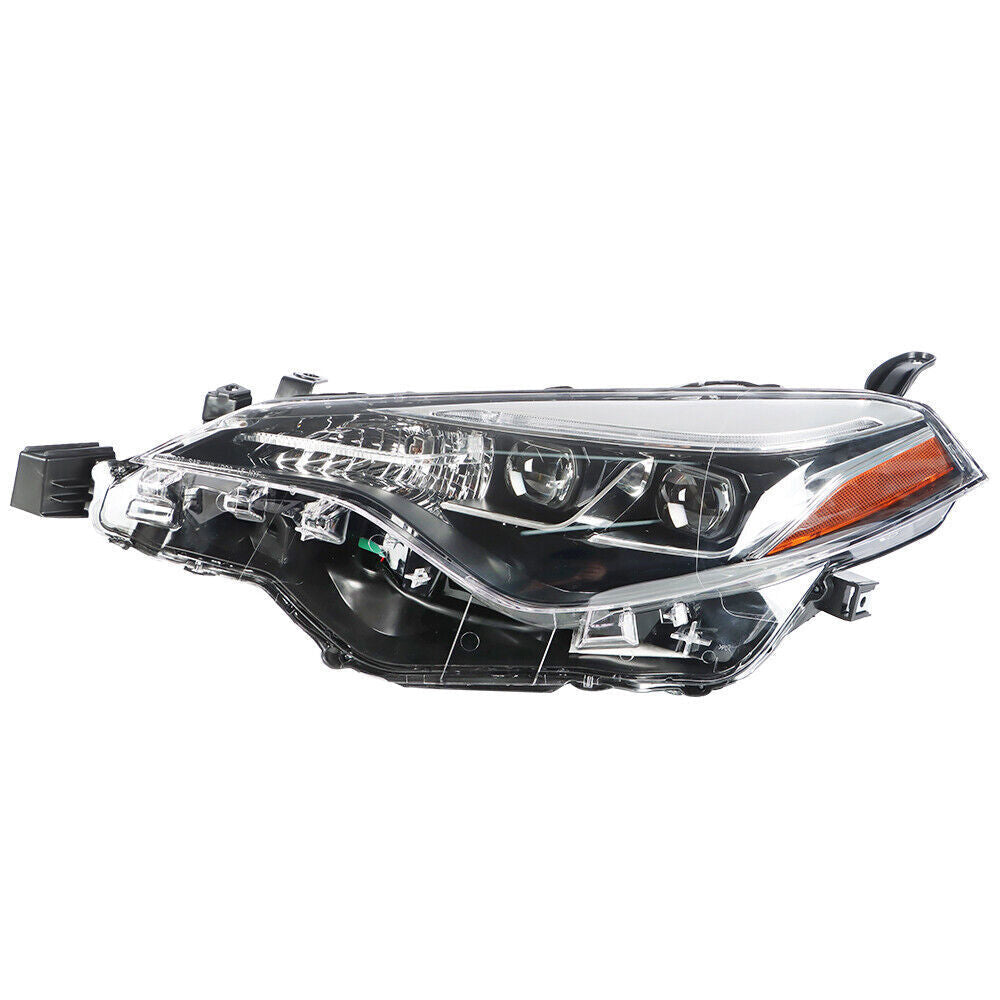 Left Headlight For 2017-2019 Toyota Corolla SE XSE XLE LED Black Housing