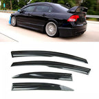 Window Vent Rain Guard Visor For 2006-2011 Honda Civic 4 Door Sedan 4PCS