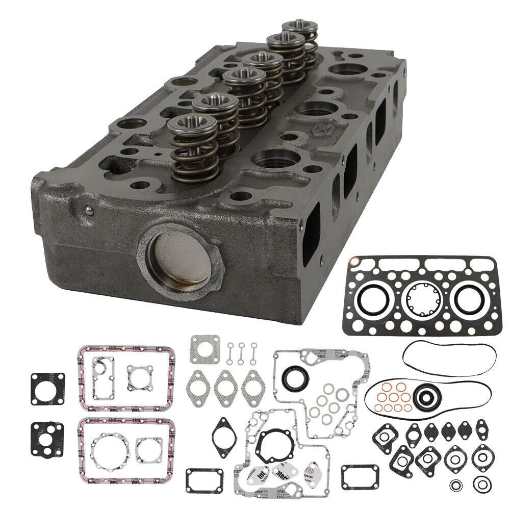 Complete Cylinder Head Assy & Full Gasket Kit For Kubota D750 D750B Engine