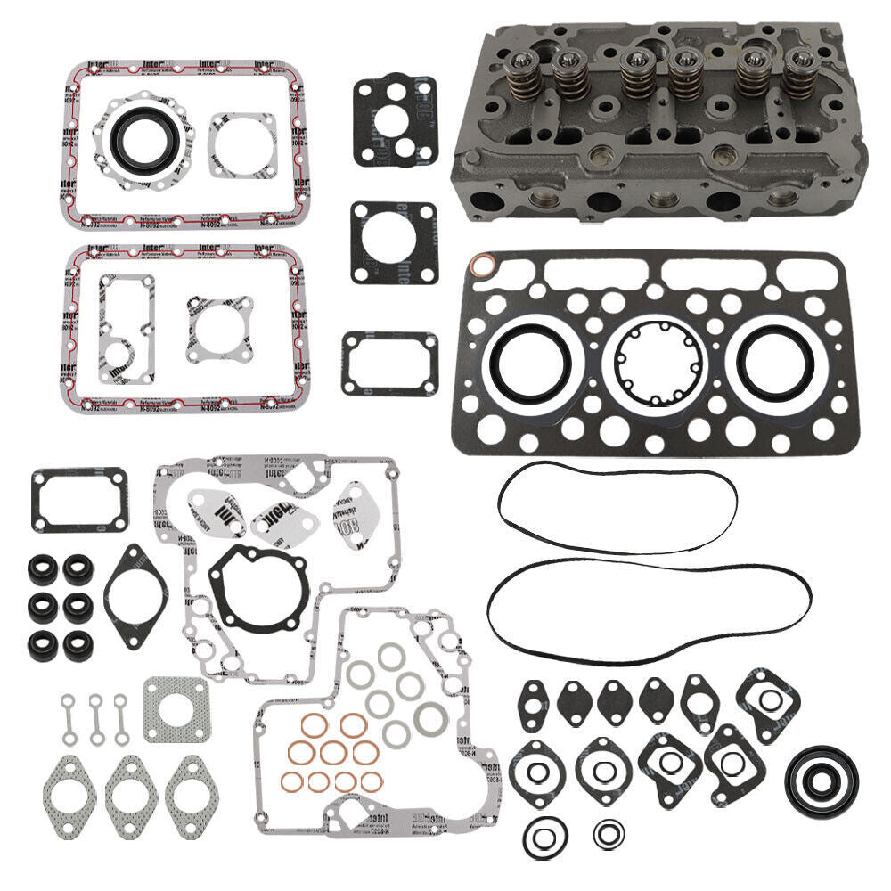 Complete Cylinder Head Assy & Full Gasket Kit For Kubota D750 D750B Engine