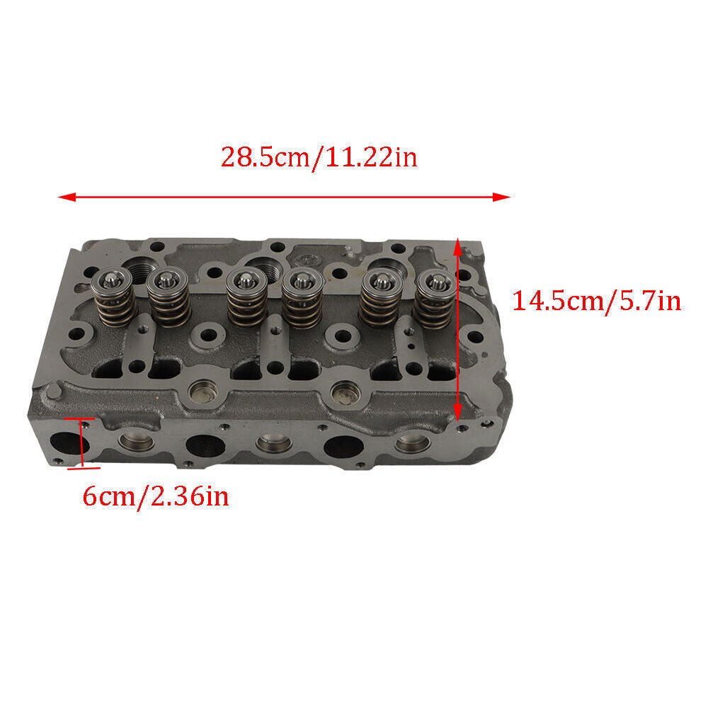 Complete Cylinder Head Assy & Full Gasket Kit For Kubota D750 D750B Engine