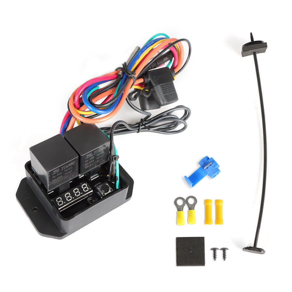 Digital Radiator Fans Controller Adjustable Temperature Range Dual Relay