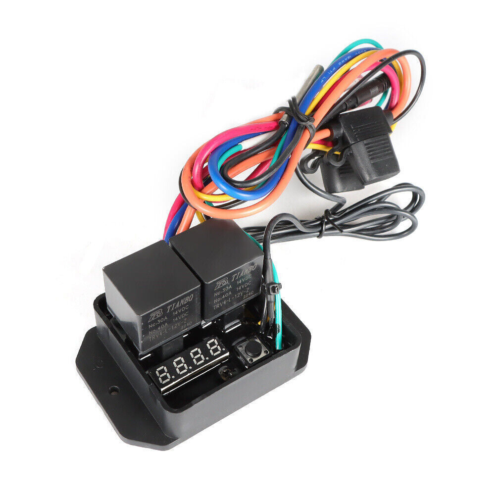 Digital Radiator Fans Controller Adjustable Temperature Range Dual Relay