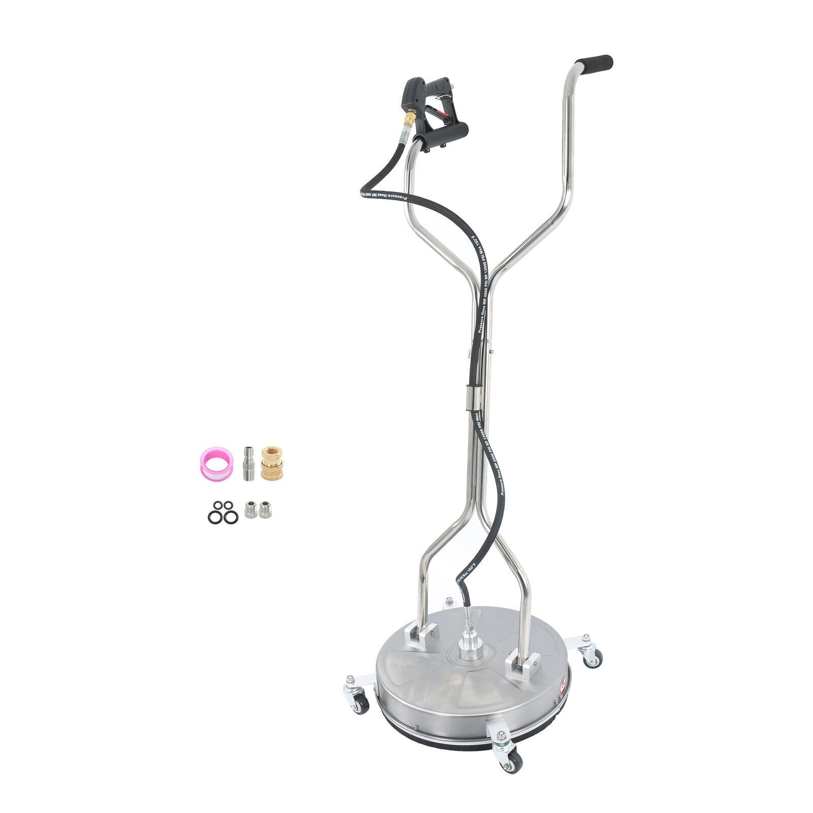 Pressure Washer Surface Cleaner with 4 Wheels 6000PSI 18Inch Stainless Steel