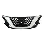 Front Bumper Upper Grille For Nissan Murano 2015-2017 2018 Chrome Black