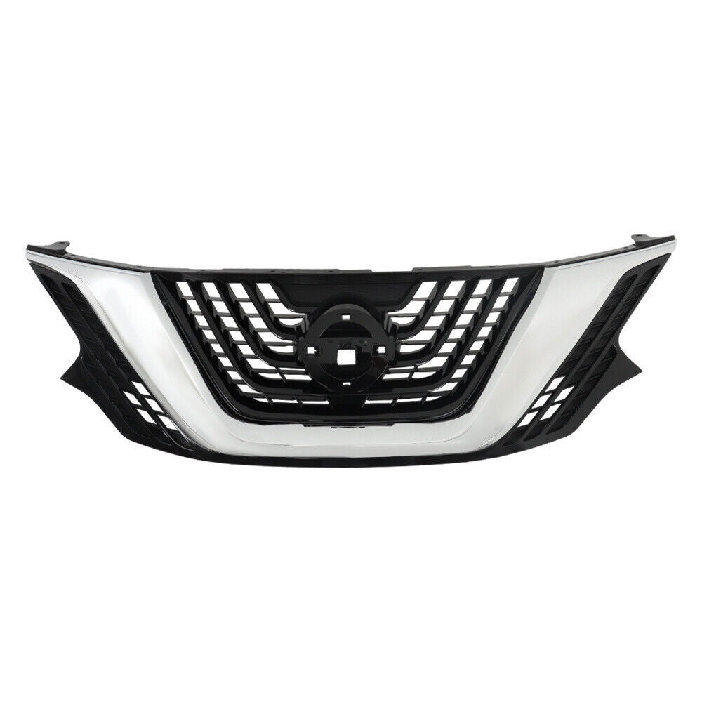 Front Bumper Upper Grille For Nissan Murano 2015-2017 2018 Chrome Black
