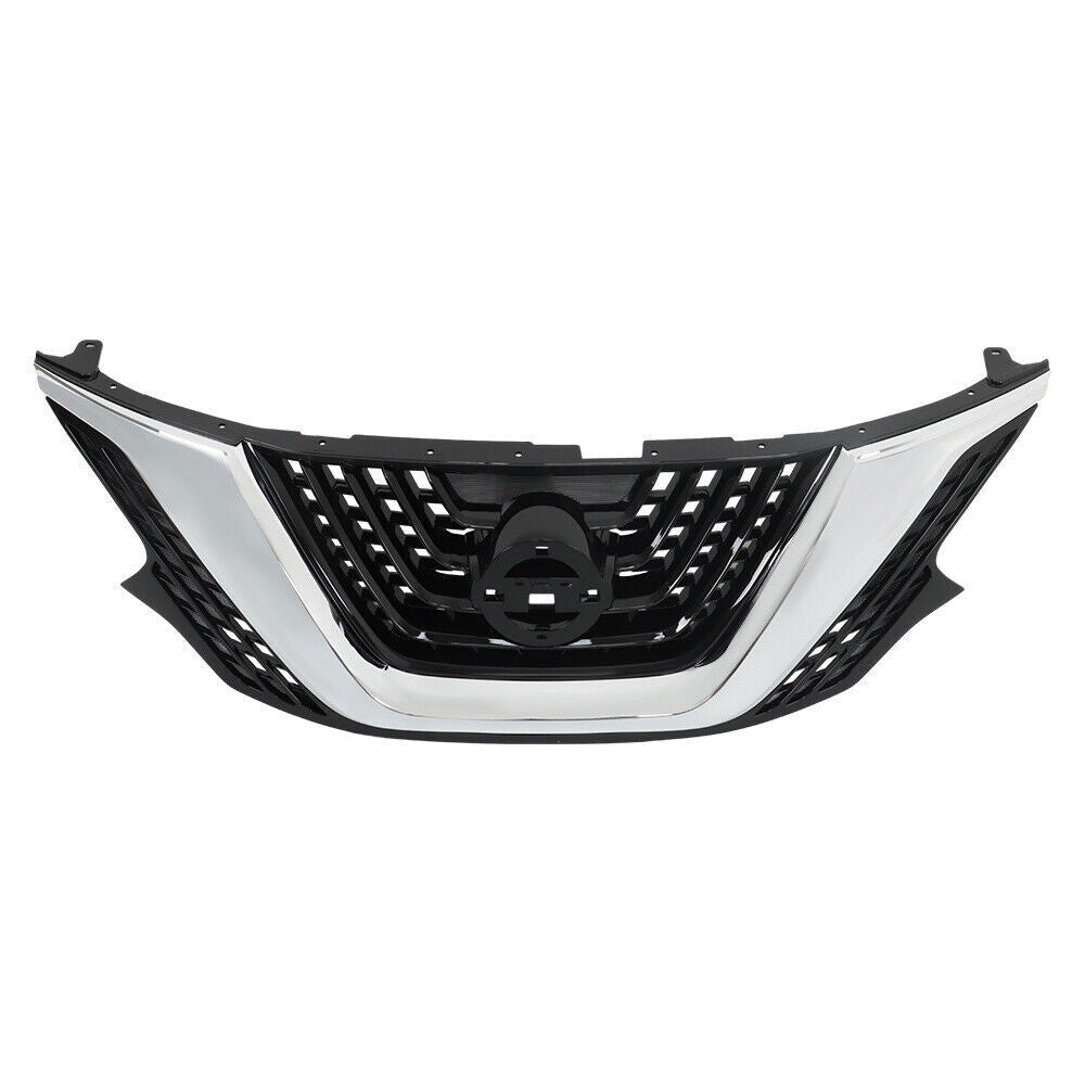 Front Bumper Upper Grille For Nissan Murano 2015-2017 2018 Chrome Black