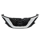 Front Bumper Upper Grille For Nissan Murano 2015-2017 2018 Chrome Black