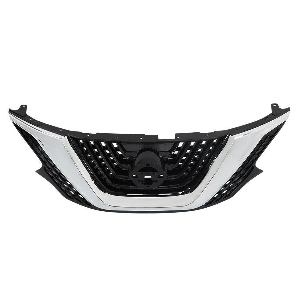 Front Bumper Upper Grille For Nissan Murano 2015-2017 2018 Chrome Black