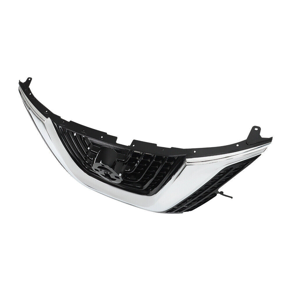 Front Bumper Upper Grille For Nissan Murano 2015-2017 2018 Chrome Black