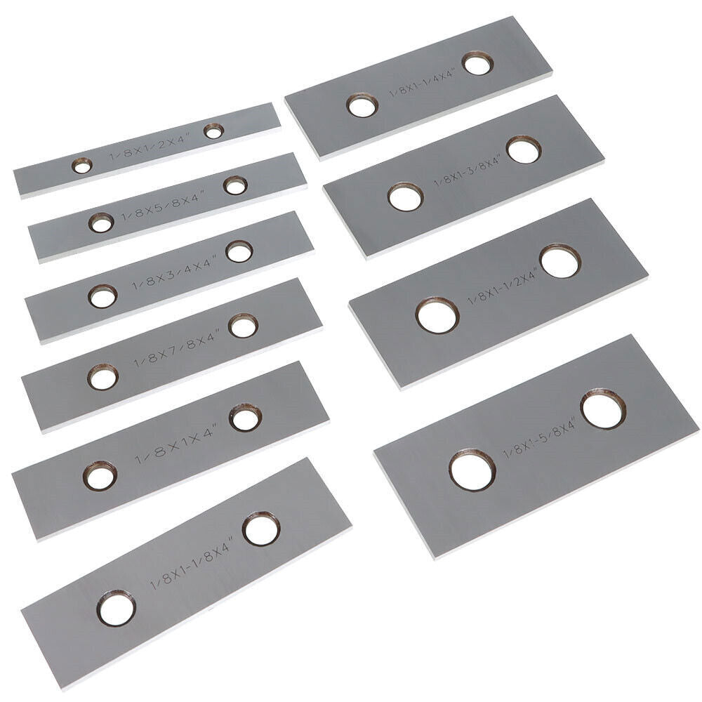 10 Pair 1/8 x 4" Precision Parallel Set 0. 001" Hardened Steel In Case