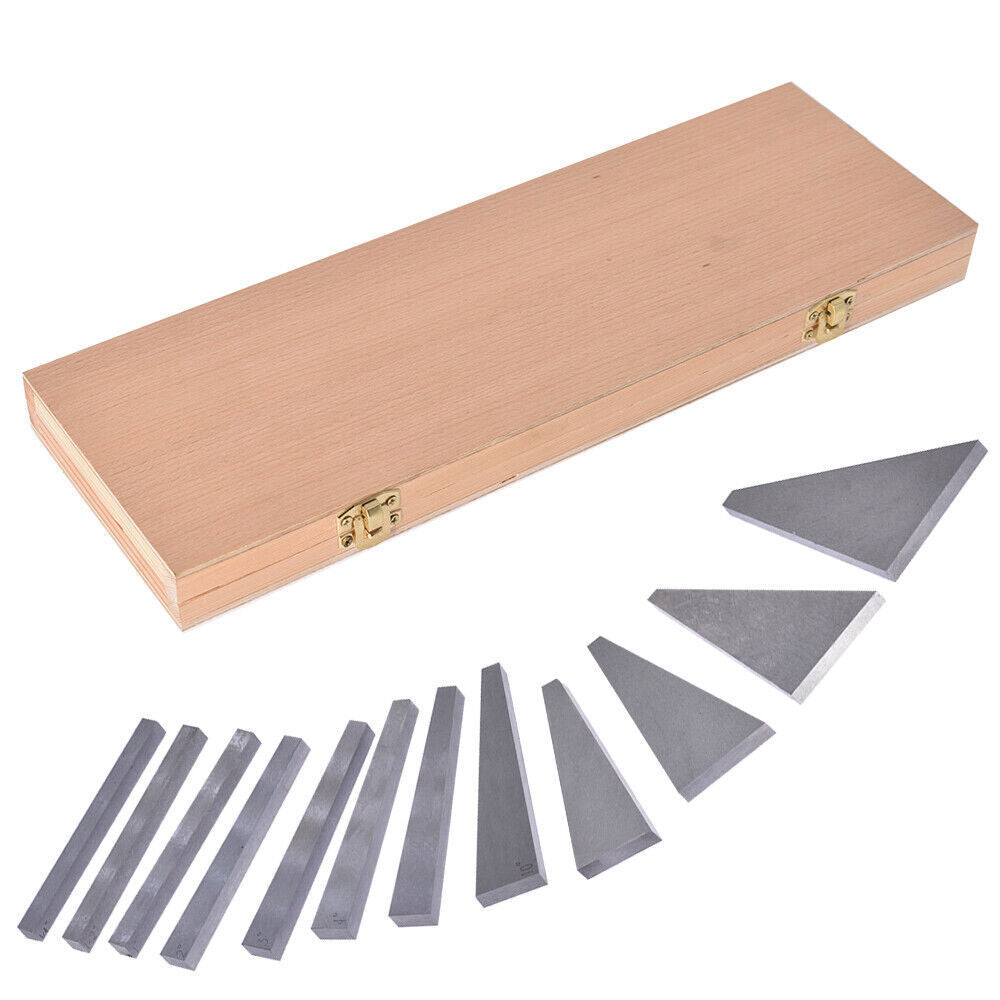 12 Pcs Set Steel 1/4 To 30 Degree Gauge Block Precision Angle Block