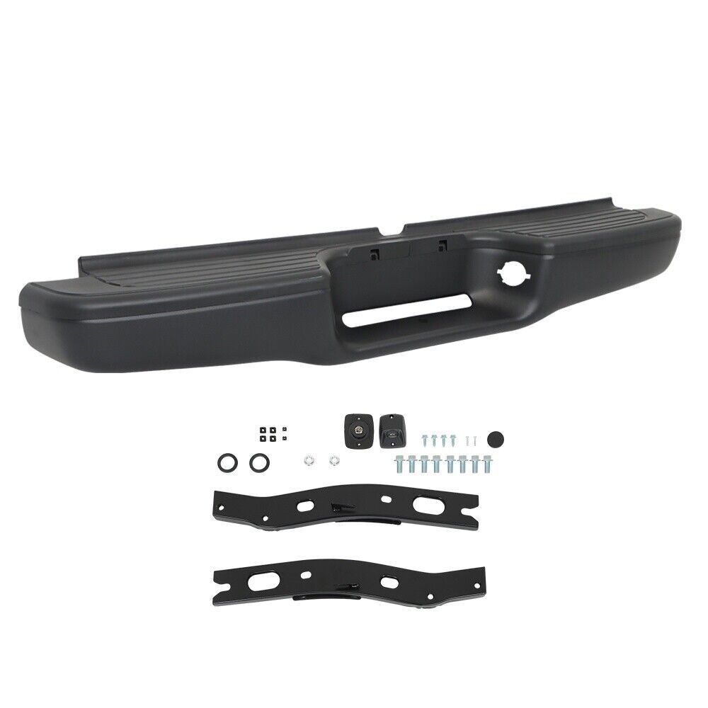 Rear Steel Step Bumper For 1995-2004 Toyota Tacoma Truck Black Primered