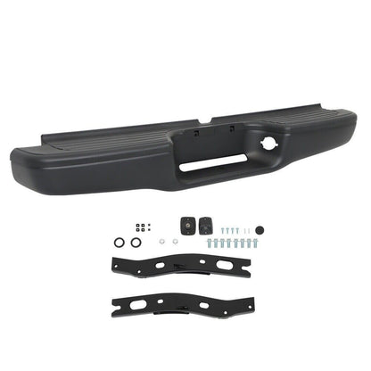Rear Steel Step Bumper For 1995-2004 Toyota Tacoma Truck Black Primered