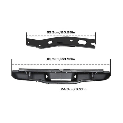 Rear Steel Step Bumper For 1995-2004 Toyota Tacoma Truck Black Primered