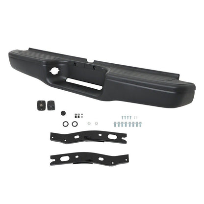 Rear Steel Step Bumper For 1995-2004 Toyota Tacoma Truck Black Primered