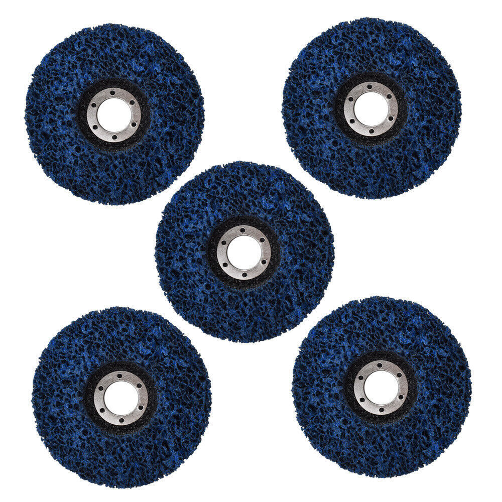 5x 4.5''x7/8" Poly Strip Disc Wheel Paint Rust Removal Clean For Angle Grinder