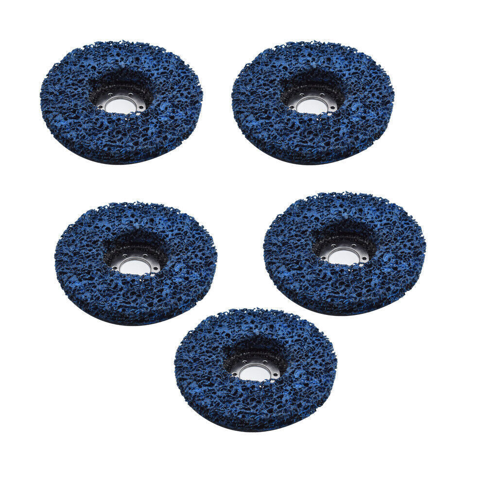5x 4.5''x7/8" Poly Strip Disc Wheel Paint Rust Removal Clean For Angle Grinder
