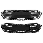 Front Bumper Upper+Lower Grille For 2016-2018 Chevrolet Cruze Chrome