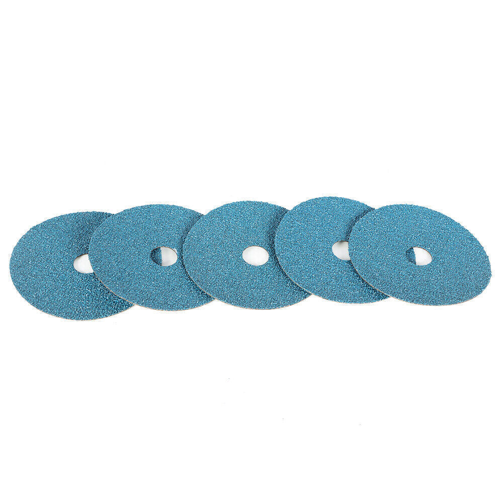 New 5" x 7/8" Zirconia Resin Fiber Grinding And Sanding Discs 36 Grit 25 Piece