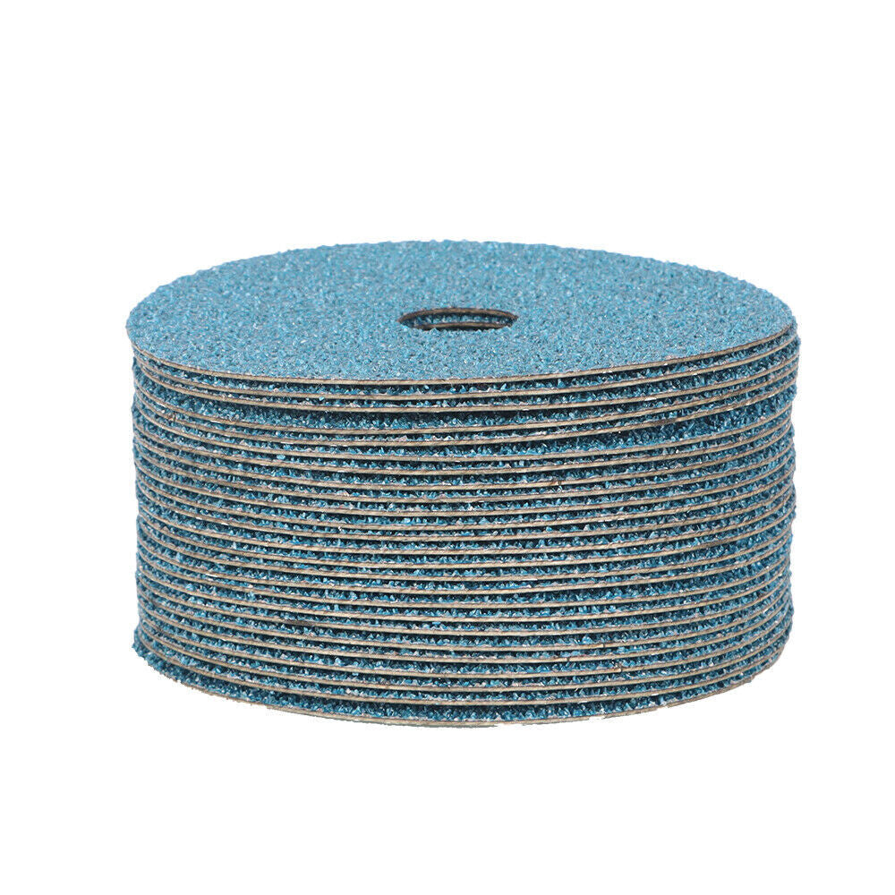New 5" x 7/8" Zirconia Resin Fiber Grinding And Sanding Discs 36 Grit 25 Piece