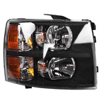 Pair Headlight Fit For 2007-2014 Chevy Silverado1500 2500HD 3500HD Black