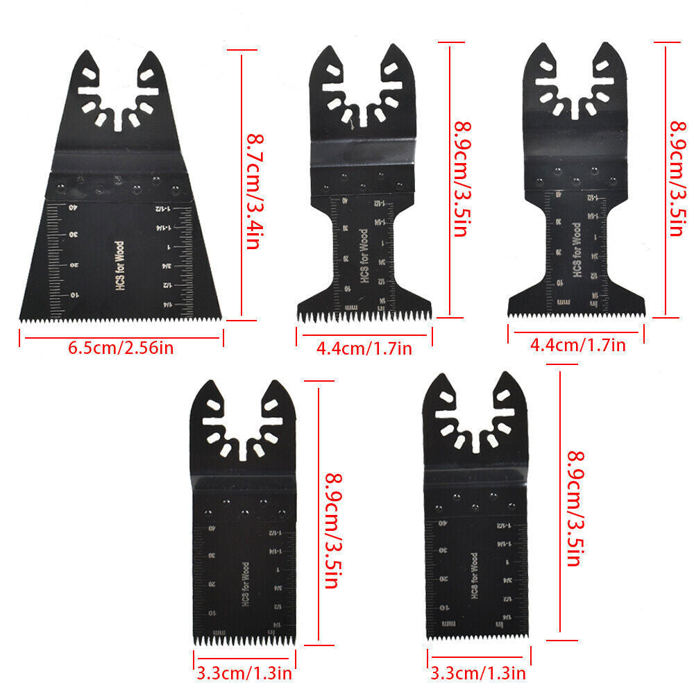 40Pcs Oscillating Tool Kit Universal Metal Multitool Saw Blades With Sandpaper