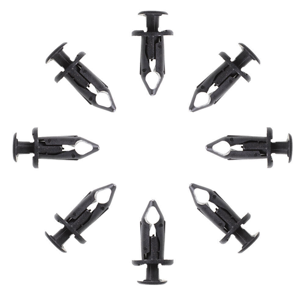 100x Car 8mm Dia Hole Plastic Rivets Fastener Auto Fender Bumper Push Pin Clips