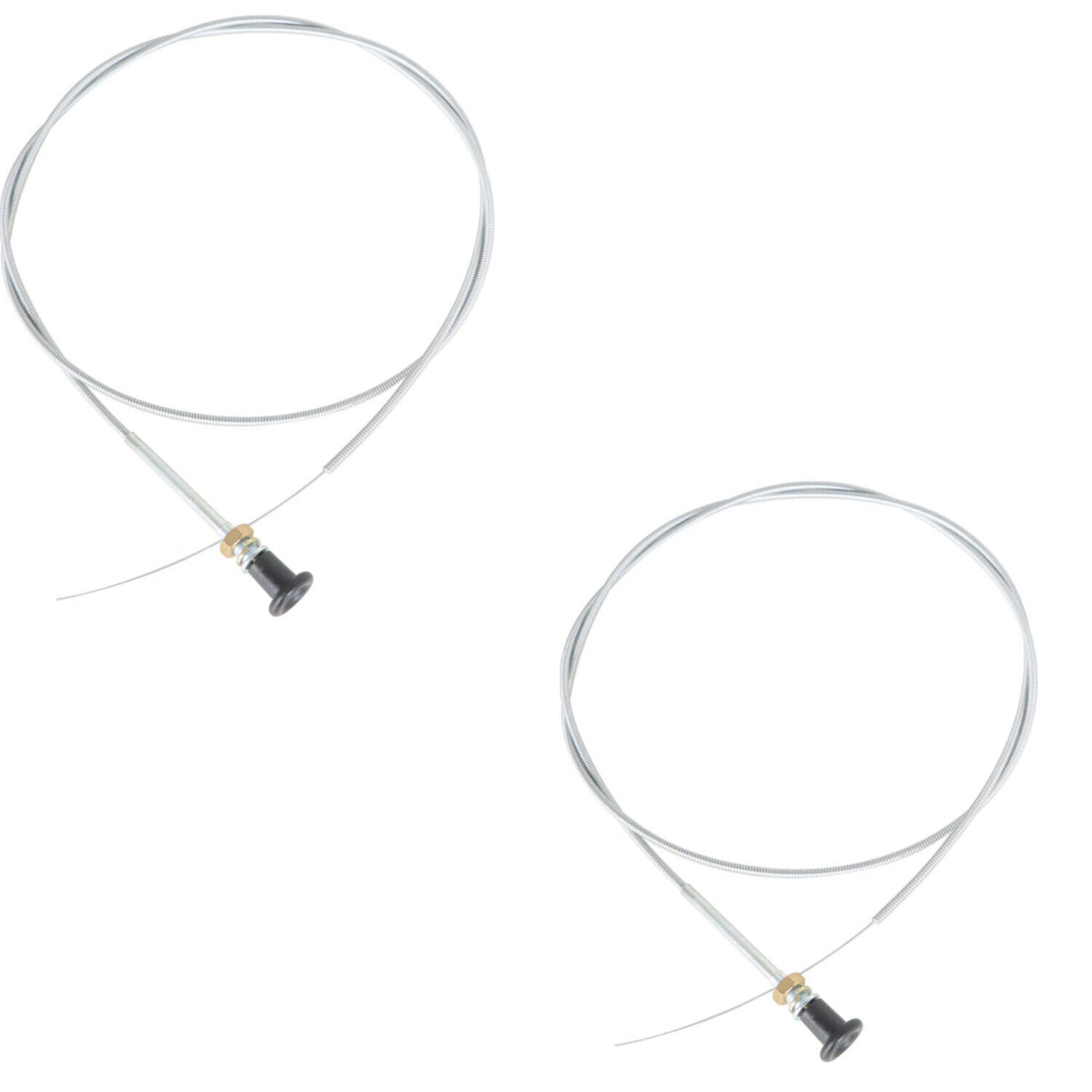 2×237 Rotary Universal Push Pull Choke Cable 63" Inner 60" Conduit 2-3/4" Travel