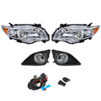 Pair Halogen Headlight Amber Corner&Fog Lights Kits For 2009-10 Corolla