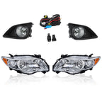 Pair Halogen Headlight Amber Corner&Fog Lights Kits For 2009-10 Corolla